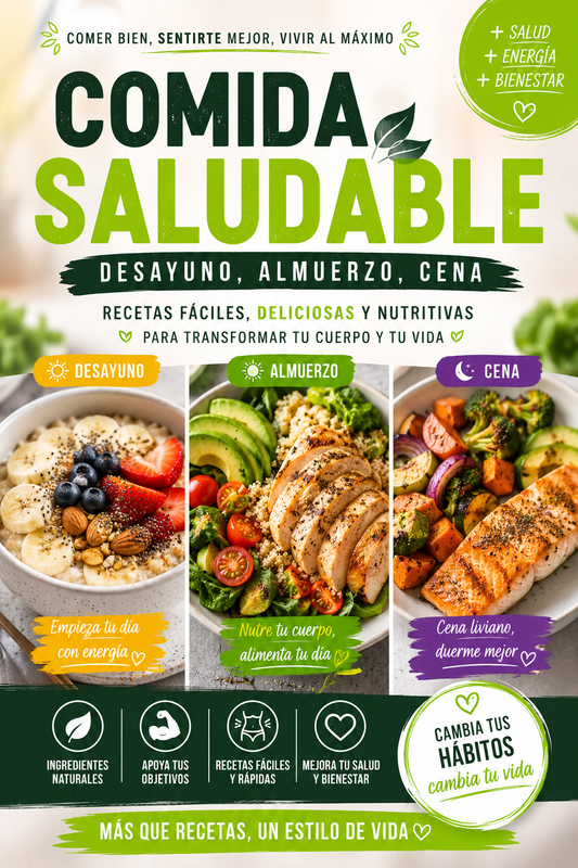 30 Recetas que Transforman — Cocina saludable, fácil y deliciosa.